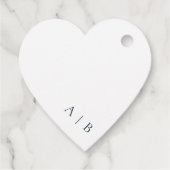 テラコッタブルーエレガントラストウェルカム結婚ズ フェイバータグ (裏面)