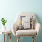 テラコッタブルージオメトリックボタニカル結婚ズ クッション (椅子)