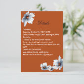 テラコッタブルーフローラシックアネモネオータム結婚ズ エンクロージャーカード (スタンド正面)