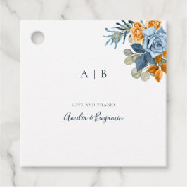 テラコッタブルーラストエレガントサンキュー結婚ズ フェイバータグ