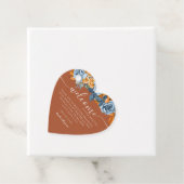 テラコッタブルーラストユーカリ結婚ウェルカム フェイバータグ (インサイチュ)