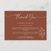 テラコッタブーケボホボタニカルサンキュー エンクロージャーカード (正面)