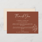 テラコッタブーケ秋ボホボタニカルサンキュー エンクロージャーカード (正面/裏面)