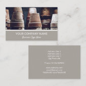 テラコッタプラントポット園芸名刺 名刺 (正面/裏面)