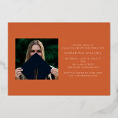 テラコッタプレス箔グラッドブロック卒業 箔招待状 (裏面)