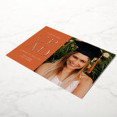 テラコッタプレス箔グラッドブロック卒業 箔招待状 (回転した状態)