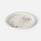 テラコッタベビーイン開花ワイルドフラワー紙プレート ペーパープレート (アングル)