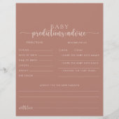 テラコッタベビー予測とアドバイスカード (正面)