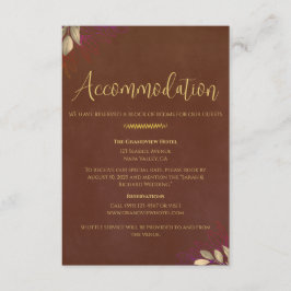テラコッタベルベ結婚ットアコモデーション&詳細 エンクロージャーカード