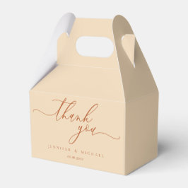 テラコッタベージュエレガントギフトありがとう フェイバーボックス