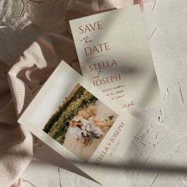 テラコッタベージュボホシ自然ッモダンチ結婚ーズ セーブザデート