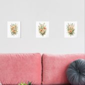 テラコッタベージュワイルドフラワーフローラ水彩 (リビング)