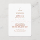 テラコッタホワイトウェディングレセプション詳細 エンクロージャーカード (正面)