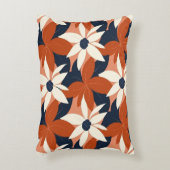 テラコッタホワイトエレガントフローラ アクセントクッション (正面(垂直))