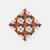 テラコッタホワイトエレガントフローラ スタンダードカクテルナプキン (角)