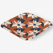 テラコッタホワイトエレガントフローラ ペーパープレート (傾斜あり)