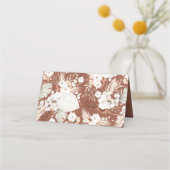 テラコッタホワイトフローラボホボタニカルエレガント プレイスカード (裏面)