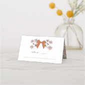 テラコッタボウ結婚フローラのテーブル番号 プレイスカード (正面)