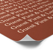 テラコッタボタニカルフローラウェルカム結婚ズ ポスター (角)