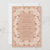 テラコッタボタニカルフローラ結婚式招待状 招待状 (正面)