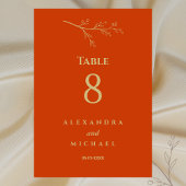 テラコッタボタニカルミニマル結婚リスト テーブルナンバー