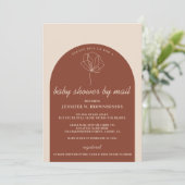 テラコッタボタニカルメールバーチャルベビーシャワー 招待状 (スタンド正面)