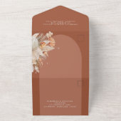 テラコッタボヘミアンパンパスグラス誕生日 オールインワン招待状 (外側)