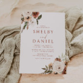 テラコッタボヘミアンフラワーズオールシーズ結婚ンズ 招待状