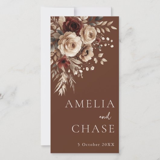 テラコッタボヘミアンフラワーズ結婚式 プログラム (正面)