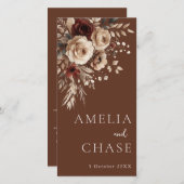 テラコッタボヘミアンフラワーズ結婚式 プログラム (正面/裏面)