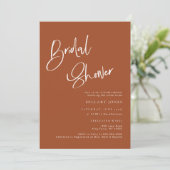 テラコッタボヘミアンブライダルシャワー招待 招待状 (スタンド正面)