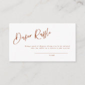 テラコッタボヘミアンベビーシャワーおむつラッフルカード エンクロージャーカード (正面)