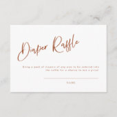 テラコッタボヘミアンベビーシャワーおむつラッフルカード エンクロージャーカード (正面)