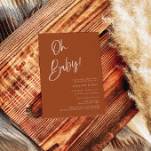 テラコッタボヘミアンベビーシャワー招待状 招待状