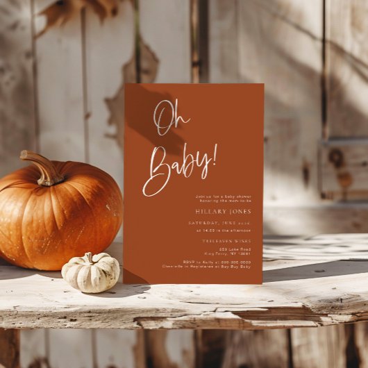 テラコッタボヘミアンベビーシャワー招待状 招待状