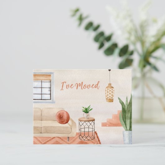 テラコッタボヘミアン引越し告知 ポストカード (スタンド正面)