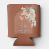 テラコッタボヘミアン植物性パンパスグラスモダン 缶クーラー (裏面)