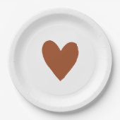 テラコッタボヘミアン焼きオレンジ色の赤ちゃんシャワー ペーパープレート (正面)