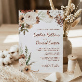 テラコッタボヘミアン自然フローラ結婚ズ 招待状