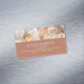 テラコッタボヘミエレガントアモダンパンパスグラスブ マグネット名刺 (インサイチュ)