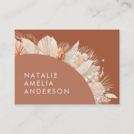 テラコッタボヘミエレガントアンパモダンスグラス 名刺