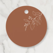 テラコッタボホありがとう赤ちゃんシャワーギフトラベル フェイバータグ (裏面)