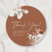 テラコッタボホありがとう赤ちゃんシャワーギフトラベル フェイバータグ (正面)