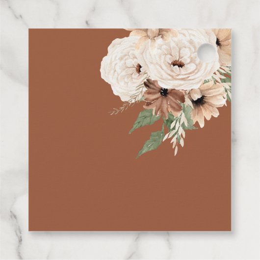 テラコッタボホありがとう赤ちゃんシャワーギフトラベル フェイバータグ (裏面)