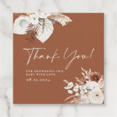 テラコッタボホありがとう赤ちゃんシャワーギフトラベル フェイバータグ (正面)