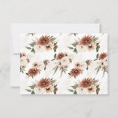 テラコッタボホエレガントウェディングRSVPカード 出欠カード (裏面)