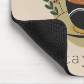 テラコッタボホコーヒーテーマパーソナライズされた マウスパッド (コーナー)