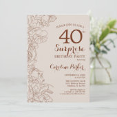 テラコッタボホサプライズ40th誕生日パーティー 招待状 (スタンド正面)