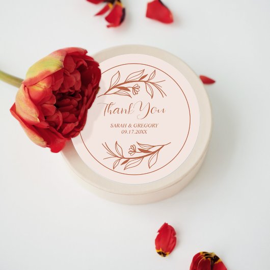 テラコッタボホサンクチュ結婚式の引き出物 ラウンドシール