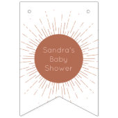 テラコッタボホサンベイビーシャワーバンティングフラッグ バンティングフラッグ (第2の旗)